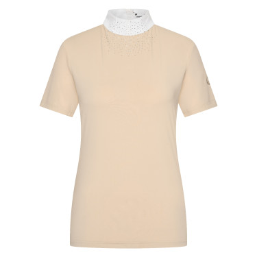 Polo de concours manches courtes Imperial Riding Shines femme Gris / sable Polo de concours manches courtes Imperial Riding Shines femme Gris / sable