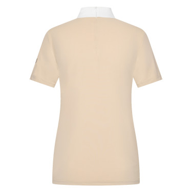 Polo de concours manches courtes Imperial Riding Shines femme Gris / sable Polo de concours manches courtes Imperial Riding Shines femme Gris / sable