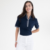 Polo shirt manches courtes HV Polo Novella femme Marine Bleu marine