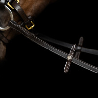 Rênes Imperial Riding en caoutchouc avec renfort en nylon Noir