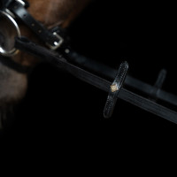 Rênes Imperial Riding en cuir lisse Noir