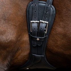 Sangle de dressage Imperial Riding anatomique avec boucles à rouleaux Noir