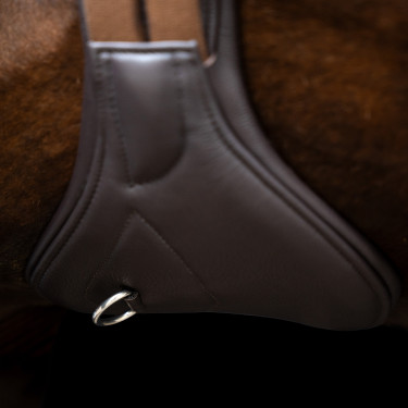 Sangle de dressage Imperial Riding anatomique avec boucles à rouleaux Marron foncé