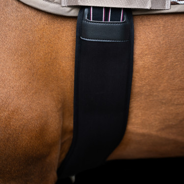 Sangle de saut Imperial Riding Basic anatomique en néoprène Noir