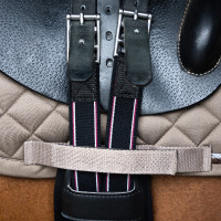 Sangle de saut Imperial Riding Basic anatomique en néoprène Noir