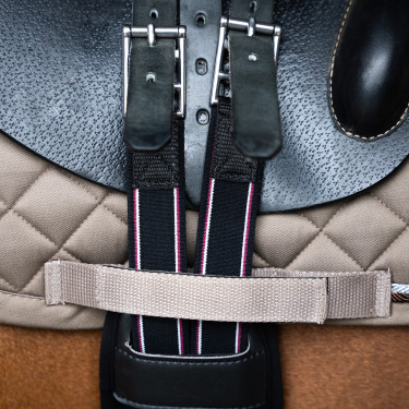 Sangle de saut Imperial Riding Basic anatomique en néoprène Noir