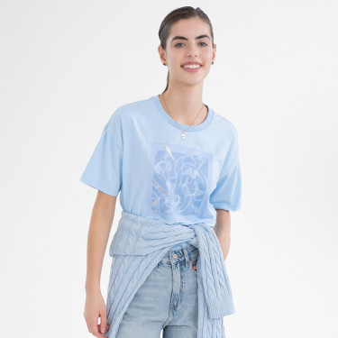 HV Polo Jenny dames T-shirt met korte mouwen Poederblauw
