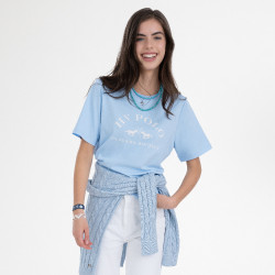 HV Polo Natalie dames T-shirt met korte mouwen Poederblauw