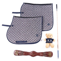 Tapis de selle HV Polo Pilar print GP Marine Bleu marine
