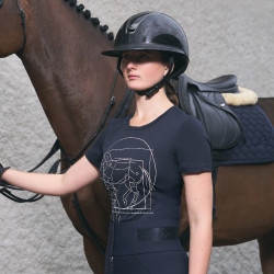 Top manches courtes Euro-Star Mira femme Marine Bleu marine
