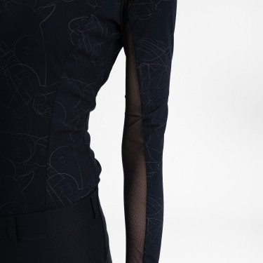 Top manches longues Euro-Star Joline femme Noir