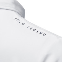 Herenpolo Urbano lange mouwen Flags & Cup Wit