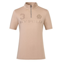 Top technique manches courtes HV Polo Favourite femme Champagne Beige