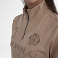 Korte mouwentechnische top HV Polo Favourite dames Champagne Beige