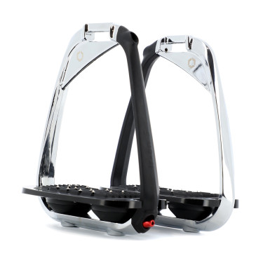 Flex-On stijgbeugels Iron-S chroom IUG zwart Zwart / zwart