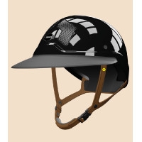 Casque Mips Flex-on Armet noir visière Mixte Star jugulaire marron