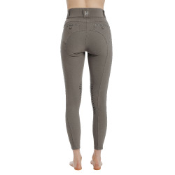 Pantalon Horseware Newmarket taille mi haute grip genoux Orage Bleu