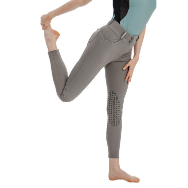Pantalon Horseware Newmarket taille mi haute grip genoux Orage Bleu