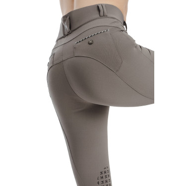 Pantalon Horseware Newmarket taille mi haute grip genoux Orage Bleu