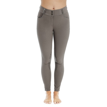 Pantalon Horseware Newmarket taille mi haute grip genoux Orage Bleu