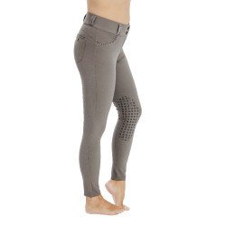 Pantalon Horseware Newmarket taille mi haute grip genoux Orage Bleu