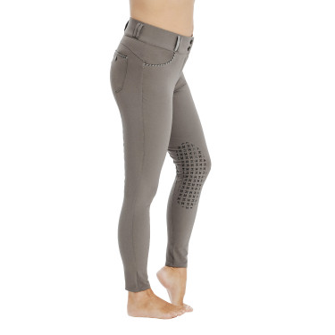 Pantalon Horseware Newmarket taille mi haute grip genoux Orage Bleu