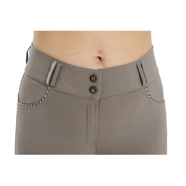 Pantalon Horseware Newmarket taille mi haute grip genoux Orage Bleu