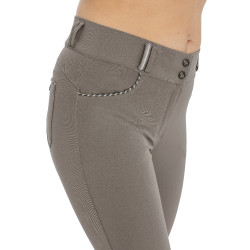 Pantalon Horseware Newmarket taille mi haute grip genoux Orage Bleu