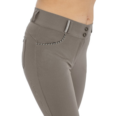 Pantalon Horseware Newmarket taille mi haute grip genoux Orage Bleu