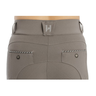 Pantalon Horseware Newmarket taille mi haute grip genoux Orage Bleu