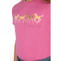 Kinder T-shirt Pony Club HKM Wit