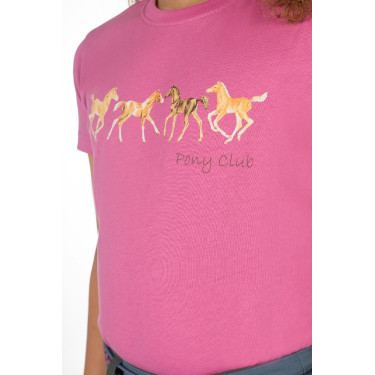 Kinder T-shirt Pony Club HKM Roze