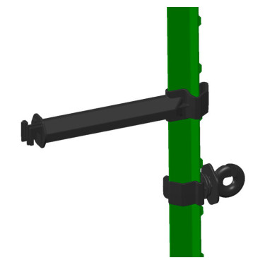 Ringisolator clip T-Post AKO per 25 Zwart