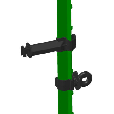 Ringisolator clip T-Post AKO per 25 Zwart