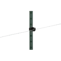 Ringisolator clip T-Post AKO per 25 Zwart