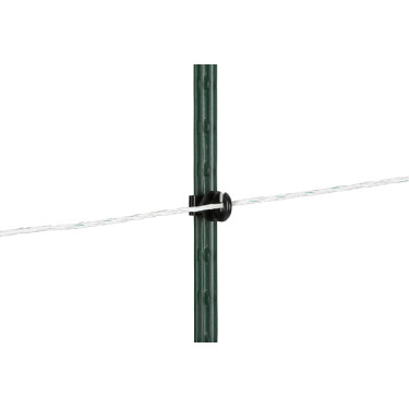 Ringisolator clip T-Post AKO per 25 Zwart