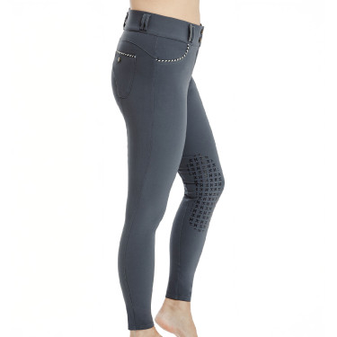 Pantalon Horseware Newmarket taille mi haute grip genoux Orchidée indigo Violet
