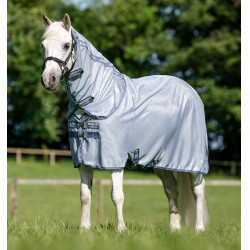 Chemise Anti-Mouches Pour Poney Amigo® Bug Rug Plus Bleu chiné / bleu / argent Chemise Anti-Mouches Pour Poney Amigo® Bug Rug Plus Bleu chiné / bleu / argent
