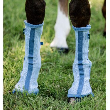 Guêtres anti-mouches Horseware par 2 Bleu chiné / bleu / argent