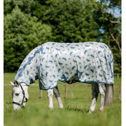 Couverture anti-mouches Horseware Amigo Integrated Motif libellule / argent / bleu / sauge Motifs Couverture anti-mouches Horseware Amigo Integrated Motif libellule / argent / bleu / sauge Motifs