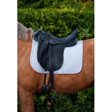 Tapis de selle Bucas Show-Line Dressage Blanc / blanc