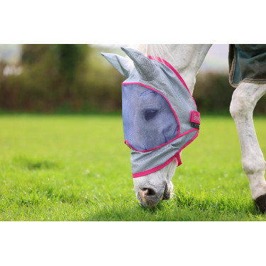 Bucas Buzz-Off Deluxe vliegenmasker met oren Blauw Blossom Bucas Buzz-Off Deluxe vliegenmasker met oren Blauw Blossom