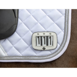 Porte-numéro LeMieux pour tapis de selle Blanc strass Porte-numéro LeMieux pour tapis de selle Blanc strass