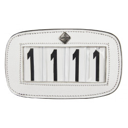 Porte-numéro LeMieux pour tapis de selle Blanc 4 numéros
