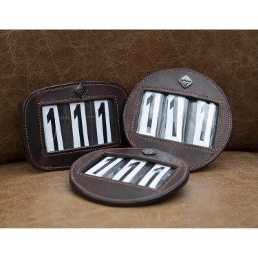 Rond nummerhouder LeMieux voor hoofdstel Bruin