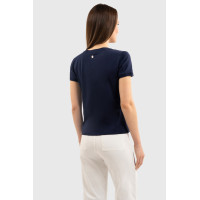 T-shirt Harcour Aquila met korte mouwen voor dames Frankrijk Marine Marineblauw