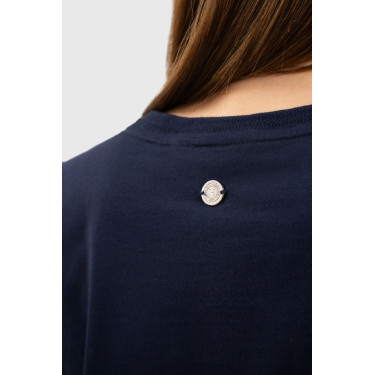 Tee-shirt Harcour Aquila manches courtes femme France Marine Bleu marine