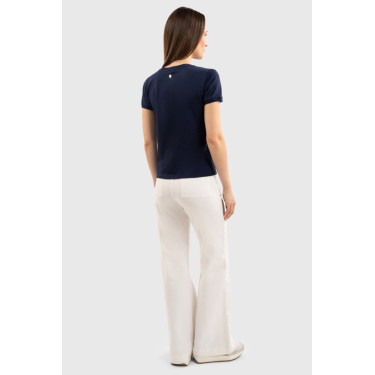 T-shirt Harcour Aquila met korte mouwen voor dames Frankrijk Marine Marineblauw