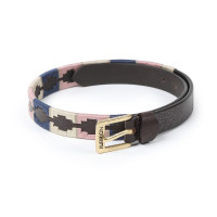 Ceinture Shires Drover Skinny Polo Marine / rose / naturel Bleu Ceinture Shires Drover Skinny Polo Marine / rose / naturel Bleu