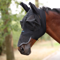 Masque anti-mouches extensible Shires FlyGuard Pro avec oreilles et nez
